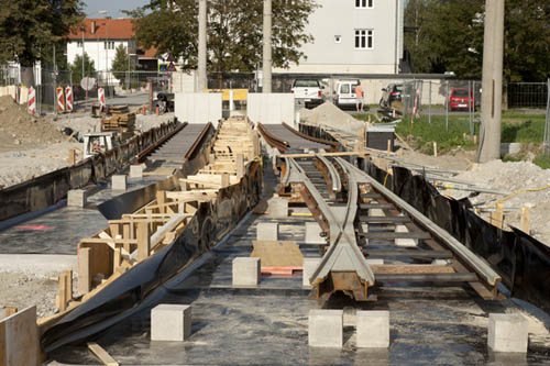 Endbahnhof Amras in Bau